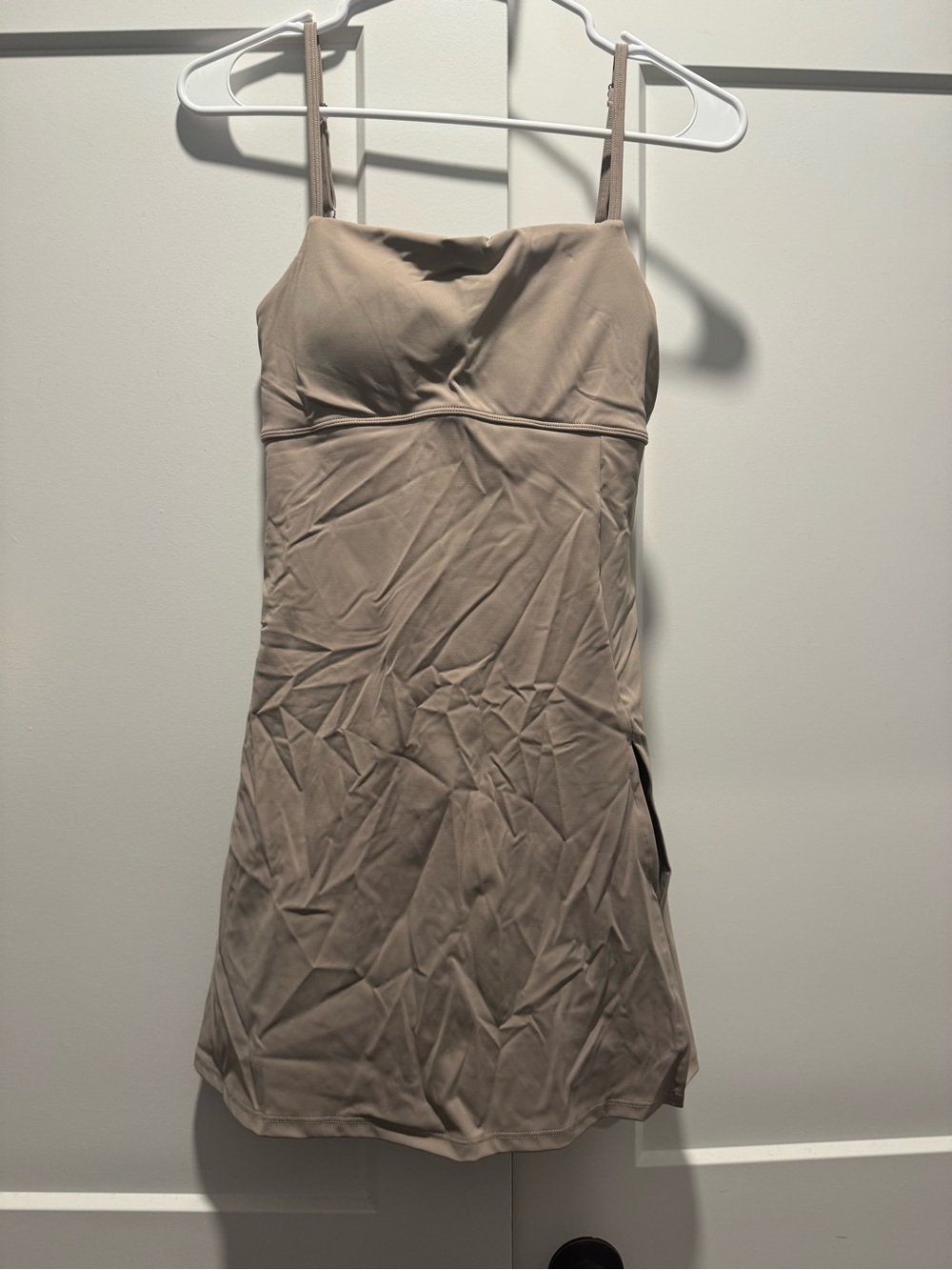 Athletic Dress in Taupe with shorts- L